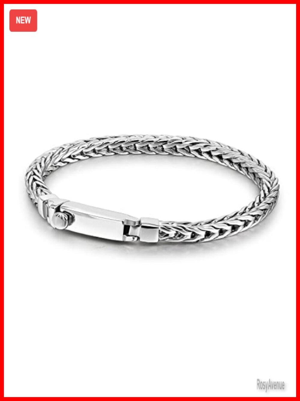 Sterling Silver Byzantine Bracelet 4MM Square Link Chain Unisex Jewelry Gift